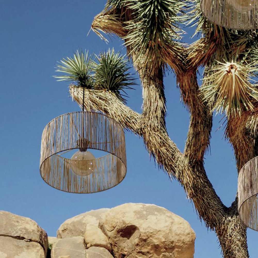 Rattan Avize Sarkıt Bambu Opal - Ahşap - 1'li Avize Fiyatı