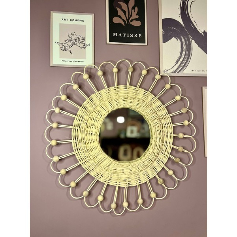 Rattan Home Design Bambu Dekoratif Ayna 45 cm - Kahverengi Ayna Fiyatı