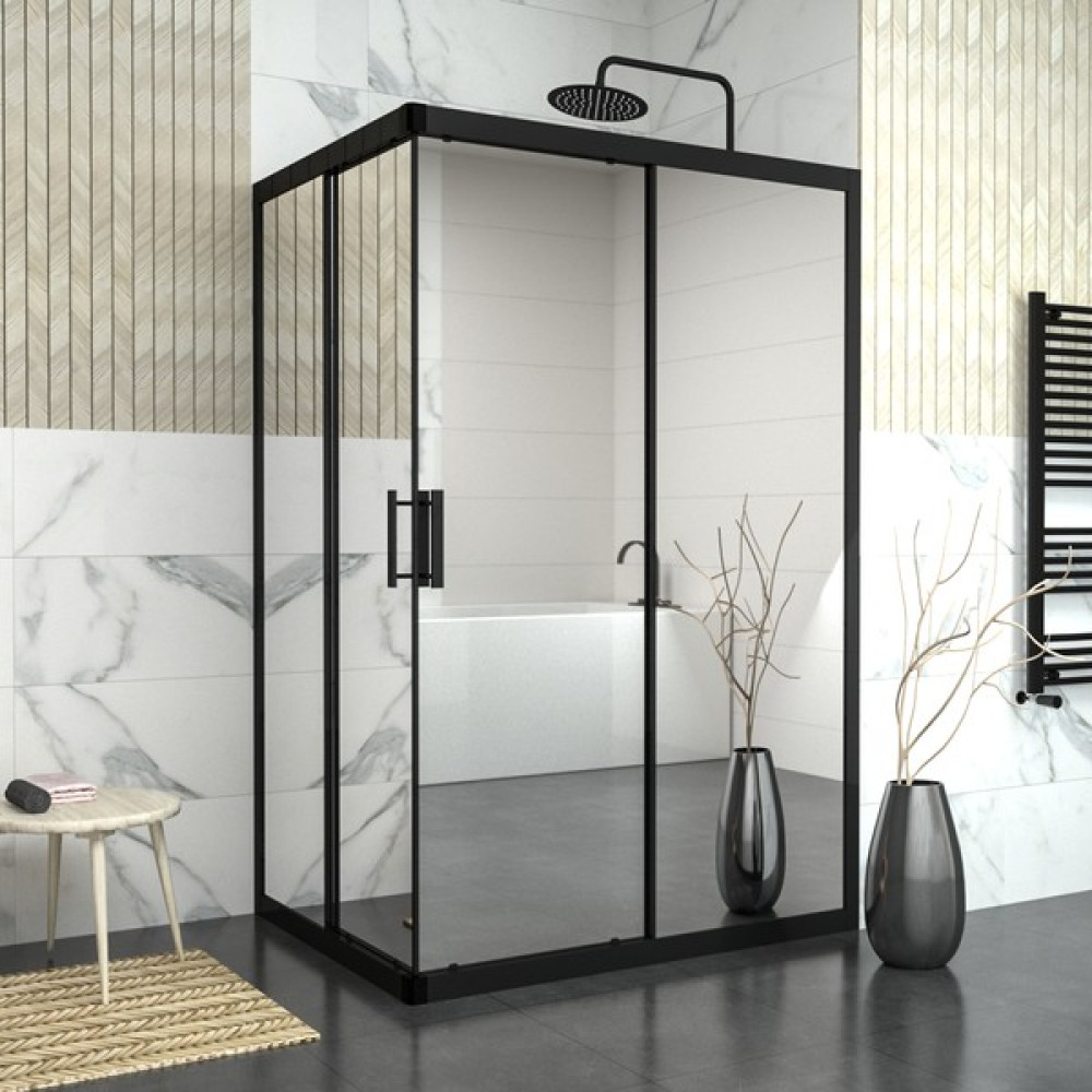 Raumark Black Rigel 6mm Reflekte Cam Dikdörgen Duşakabin - 100X120 Duşakabin Fiyatı