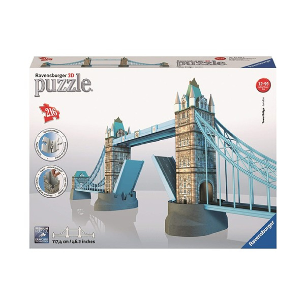 Ravensburger 3 Boyutlu 216 Parçalı Plastik Puzzle Tower Bridge-125593 Puzzle & Aksesuarları Fiyatı