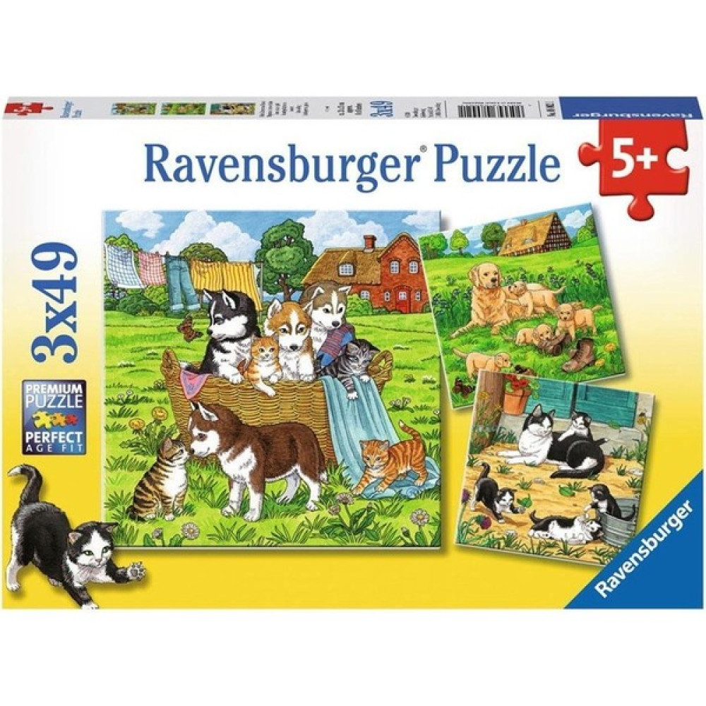 Ravensburger 3X49 Parça Puzzle Tatlı Hayvancıklar 080021 Puzzle & Aksesuarları Fiyatı