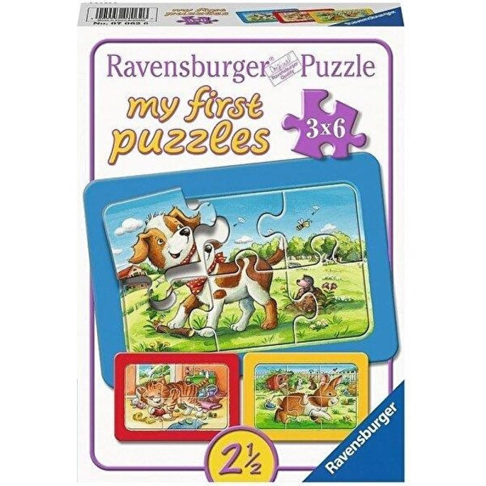 Ravensburger 3x6 Parça Puzzle Animal Friends 070626 Eğitici Oyuncak Fiyatı