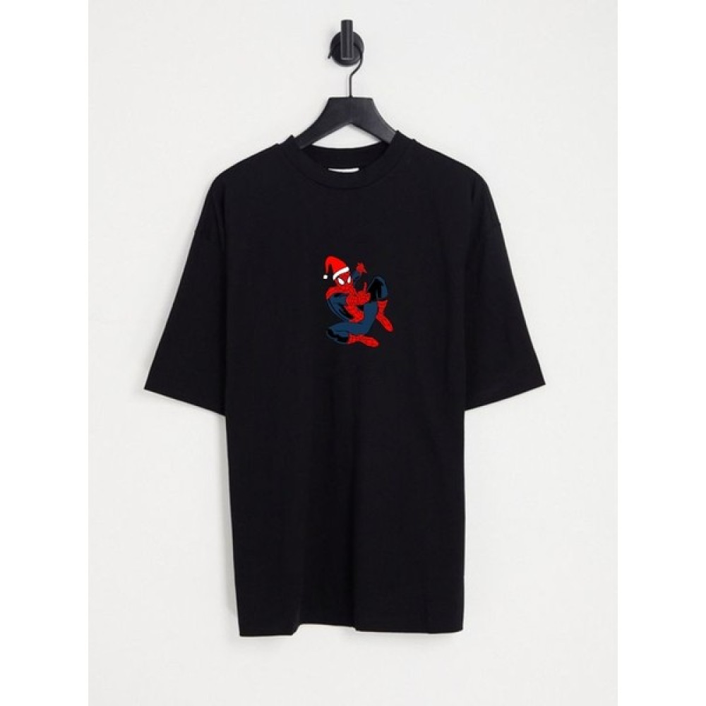 RAVES Yılbaşı Spiderman Baskılısiyah Oversize Tshirt Erkek T-shirt Fiyatı