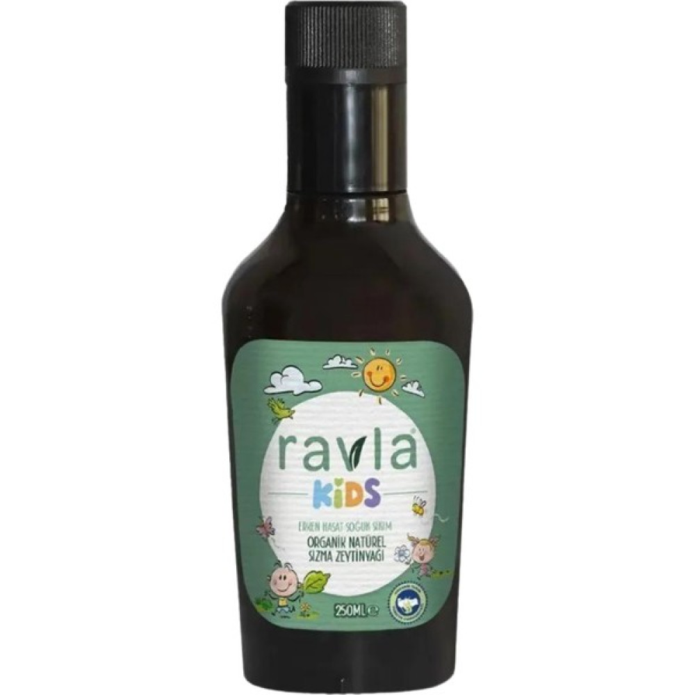Ravla Kids Yüksek Polifenollü Organik Naturel Sızma Zeytinyağı (Antioksidan Analizli) - 250ml - 250 ml Diğer Fiyatı