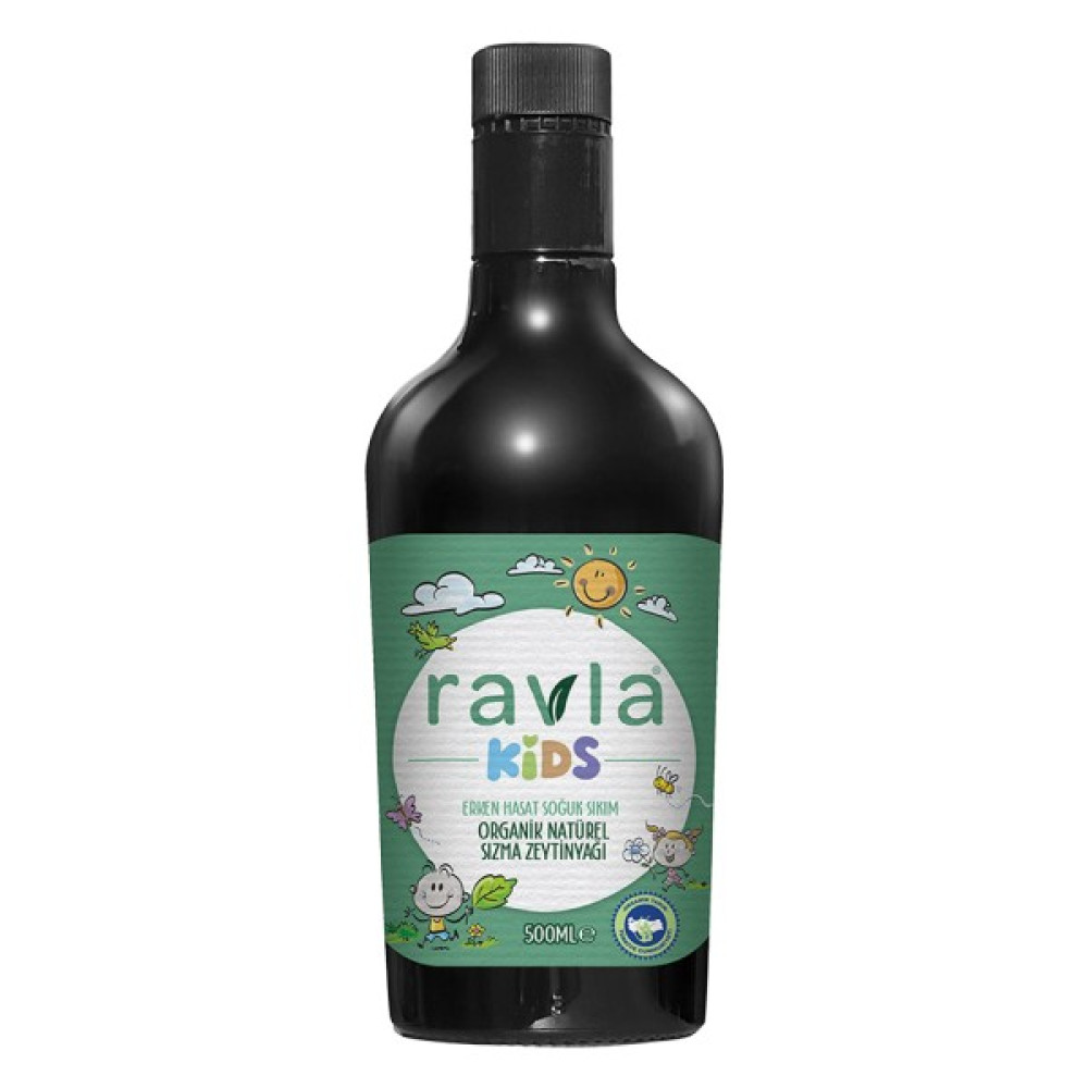 Ravla Kids Yüksek Polifenollü Organik Naturel Sızma Zeytinyağı (Antioksidan Analizli) - 500ml - 500 ml Diğer Fiyatı