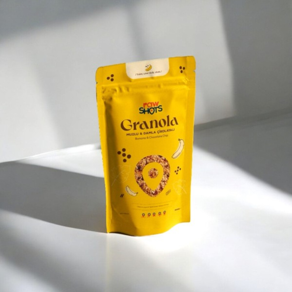 RawShots Muzlu & Damla Çikolatalı Granola 300G - 300 gr Diğer Fiyatı