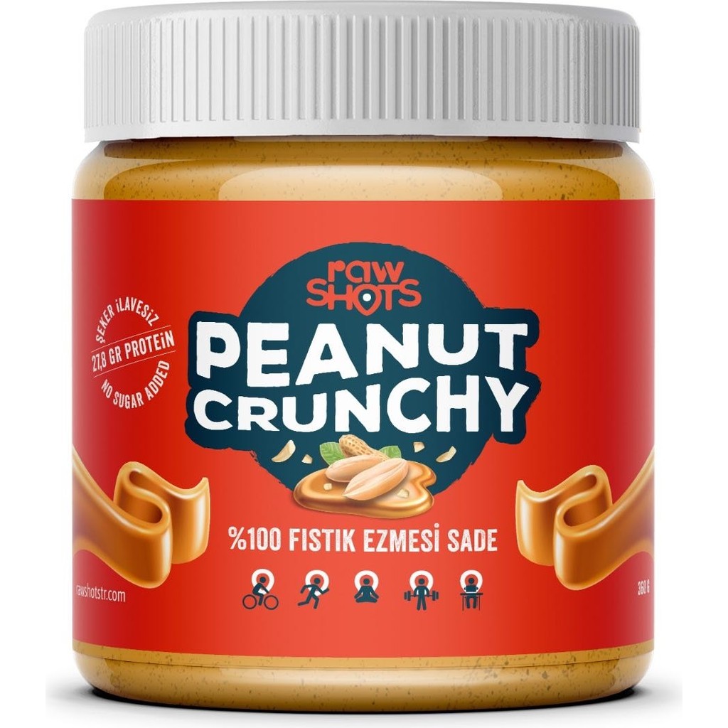 Rawshots Peanut Crunchy %100 Yer Fıstığı Ezmesi 360G - 360 gr Diğer Fiyatı