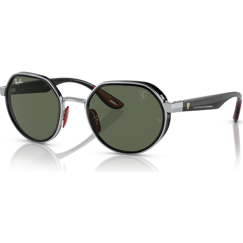 RAY-BAN FERRARI 3703M F00771 51 Erkek GÜMÜŞ Yuvarlak Çerçeve Güneş Gözlüğü - Siyah Güneş Gözlükleri Fiyatı