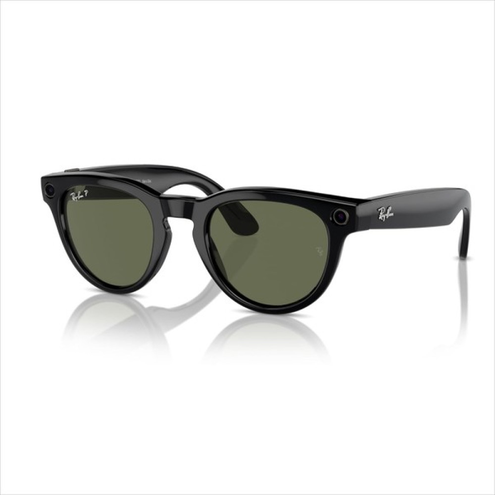 Ray-Ban Meta Akıllı Gözlük - Headliner - Parlak SIYAH-G15 Yeşil Polarize - Ray-Ban Akıllı Gözlük Fiyatı