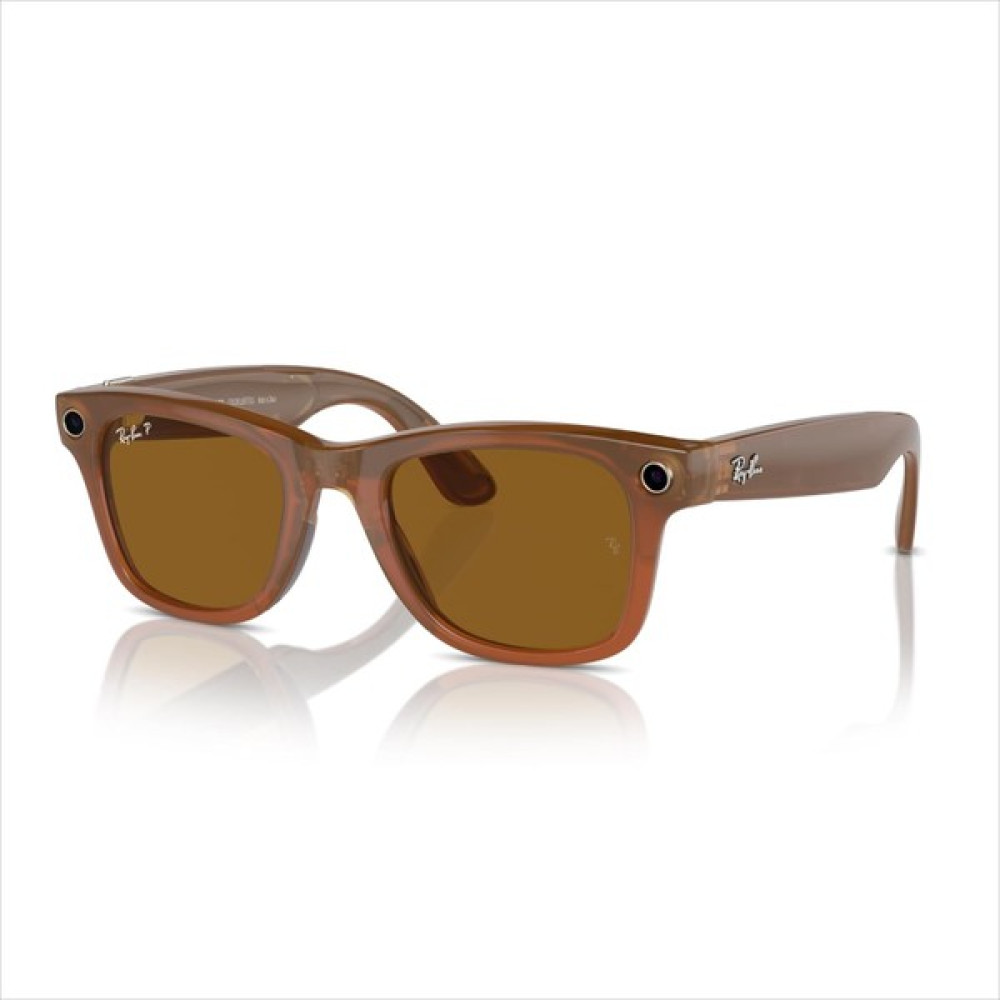 Ray-Ban Meta Akıllı Gözlük - Wayfarer - Parlak Karamel Şeffaf-Kahverengi Polarize Akıllı Gözlük Fiyatı