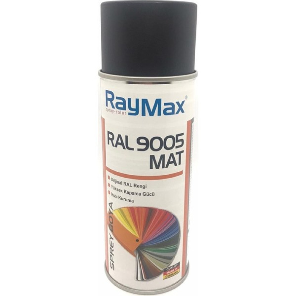 Raymax Akrilik Sprey Ral 9005 Mat Siyah 400ML. Made In Germany Boya Malzemeleri Fiyatı