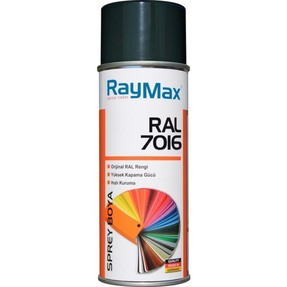 Raymax Ral 7016 Mat Antrasit Gri 400ML - Antrasit Gri Ral 7016 Boya Malzemeleri Fiyatı