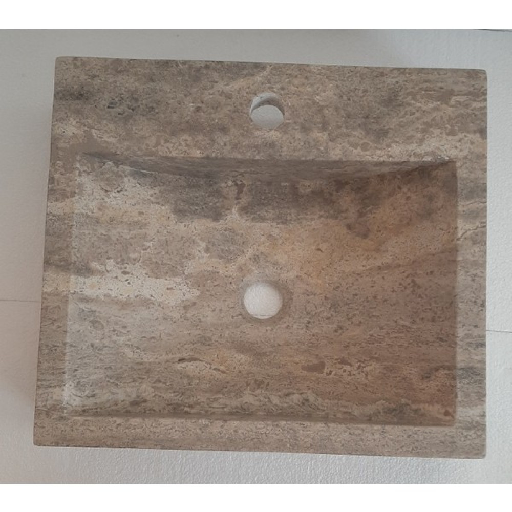 Raymer Tezgah Üstü Traverten Kare Lavabo,mermer Lavabo Lavabo Fiyatı