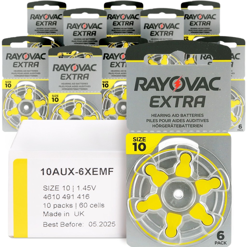 Rayovac Extra 10 Numara İşitme Cihazı Pili 60'lı 1,45 V Düğme Pil Yüksek Performans - 10'lu Normal & Şarj Edilebilir Piller Fiyatı