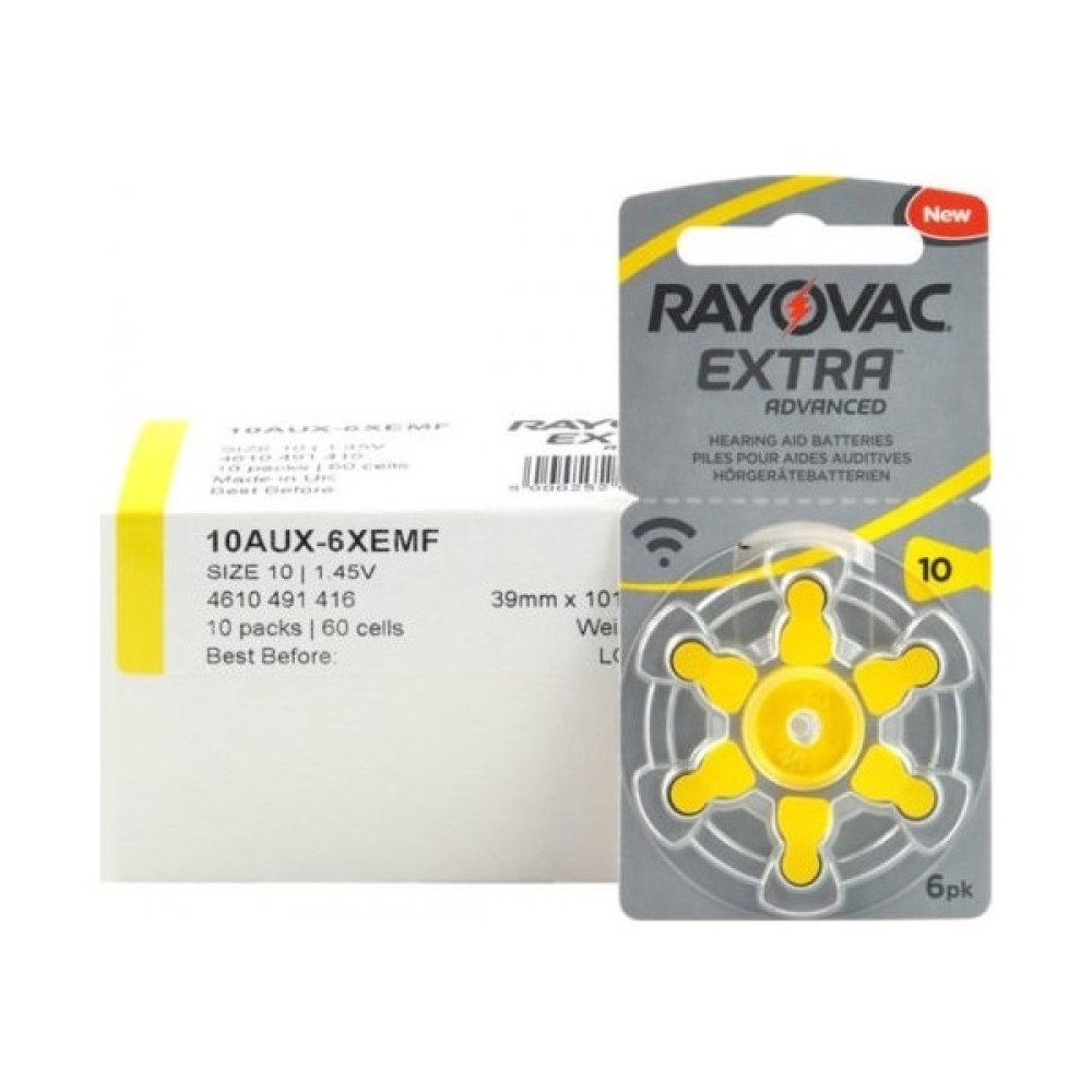 Rayovac Extra 10 Numara Kulaklık Pili 60'lı Normal & Şarj Edilebilir Piller Fiyatı