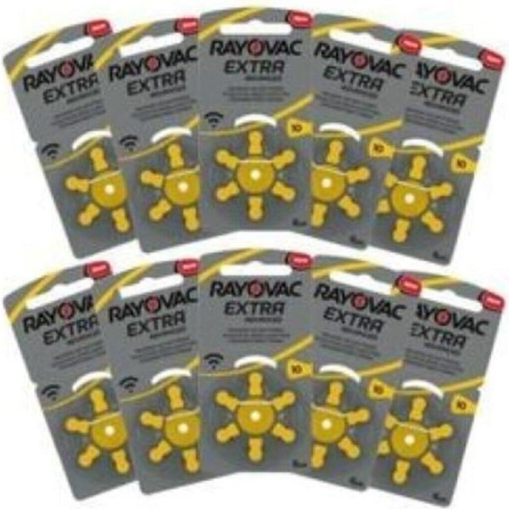 RAYOVAC Extra 10 Numara Pil Kulak Içi Işitme Cihazı Pili Kulaklık Pili 10 Paket - Toplam 60 Adet Pil Bluetooth Kulaklık Fiyatı