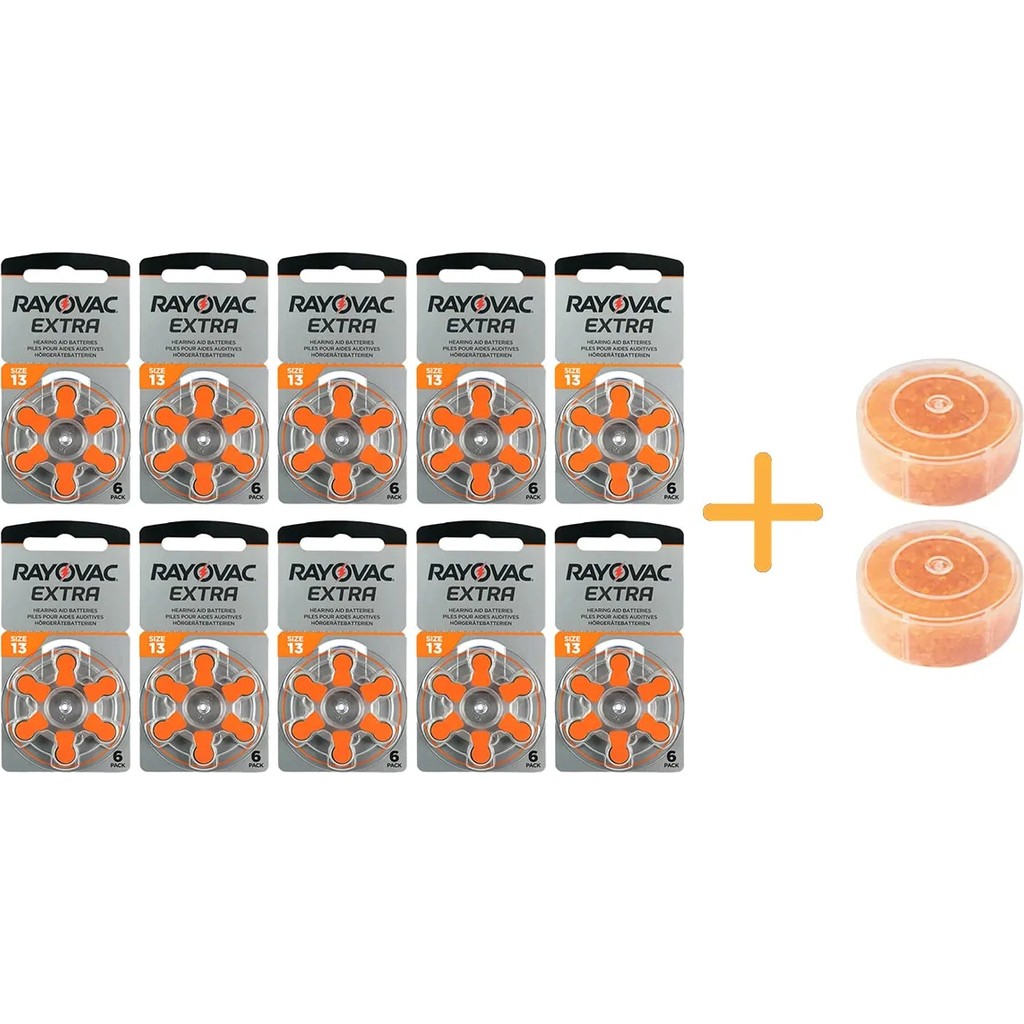 Rayovac Extra 13 Numara Işitme Cihazı Pili (6X10 60 Adet) + Nem Tableti Hediyeli - 10'lu Normal & Şarj Edilebilir Piller Fiyatı