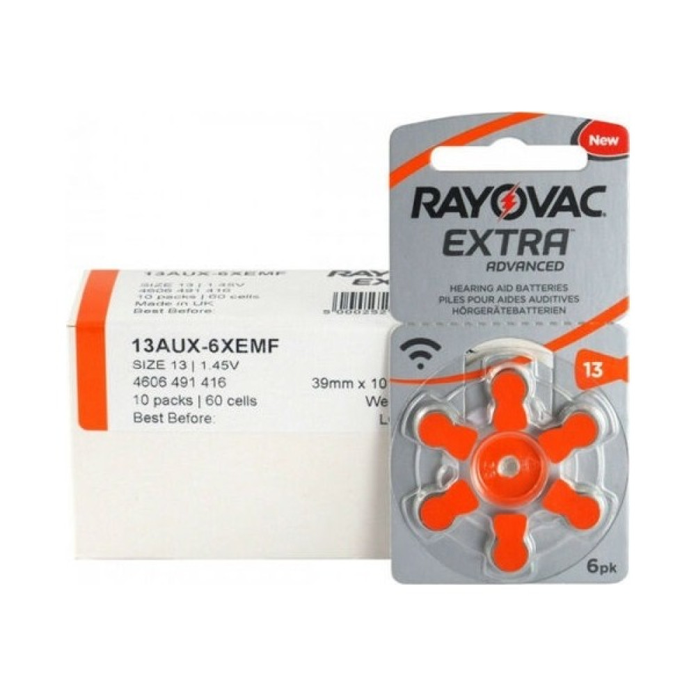 Rayovac Extra 13 Numara Kulaklık Pili 60'lı Normal & Şarj Edilebilir Piller Fiyatı