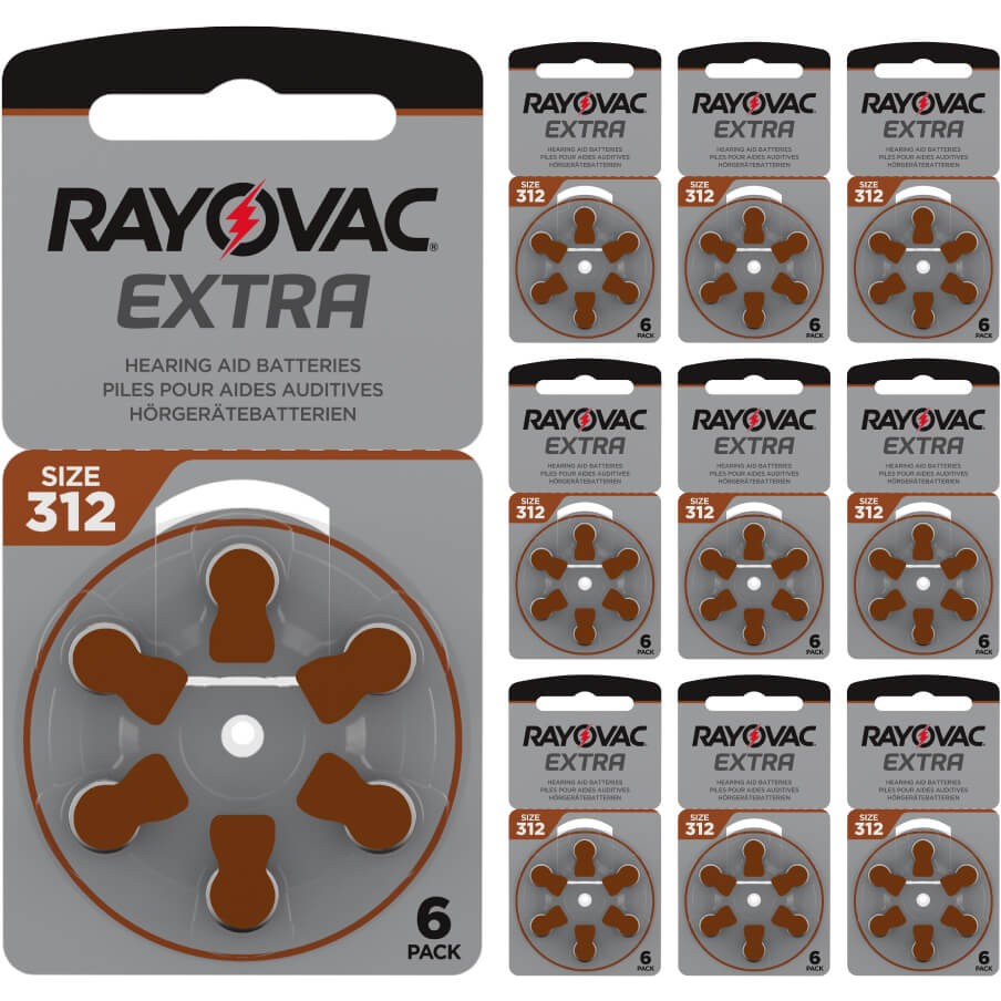 Rayovac Extra 312 Numara Işitme Cihazı Pili (10 Paket x 6 Adet = 60 Adet Pil) - 10'lu Normal & Şarj Edilebilir Piller Fiyatı
