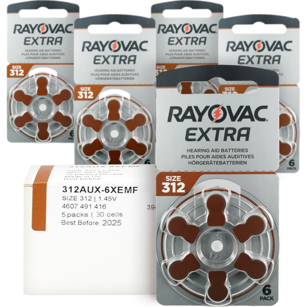 Rayovac Extra 312 Numara Işitme Cihazı Pili 30'lu - 5'li Normal & Şarj Edilebilir Piller Fiyatı