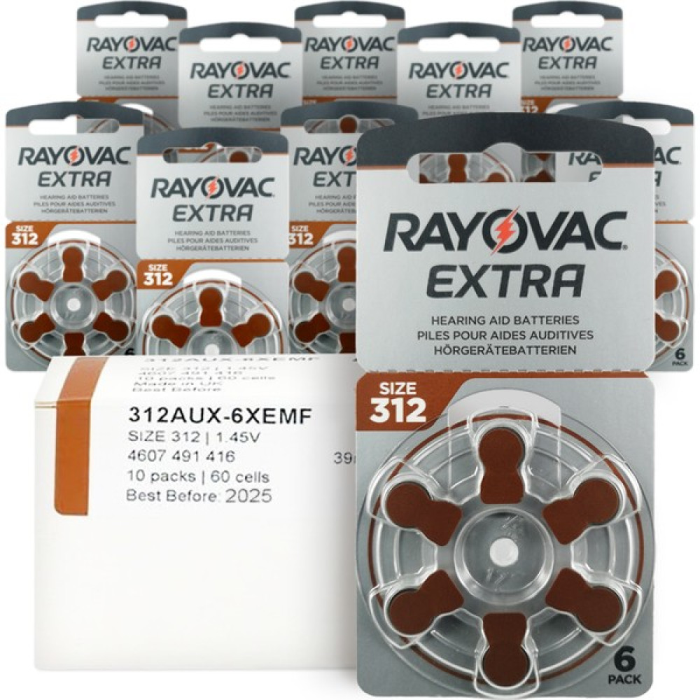 Rayovac Extra 312 Numara Işitme Cihazı Pili 60'lı - 10' lu Diğer Fiyatı