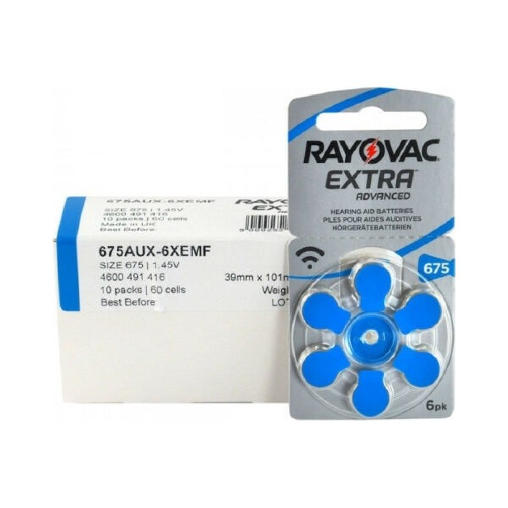 Rayovac Extra 675 Numara Kulaklık Pili 60'lı Normal & Şarj Edilebilir Piller Fiyatı