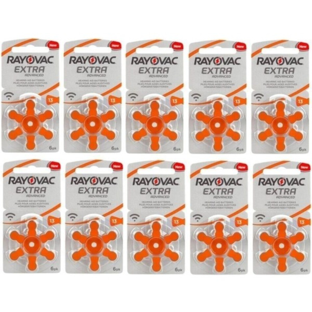 Rayovac Extra Advanced 13 Numara Işitme Cihazı Pili ( PR48 ) 6 Lı x 10 Paket 60 Adet Pil Renk Kodu Diğer Fiyatı