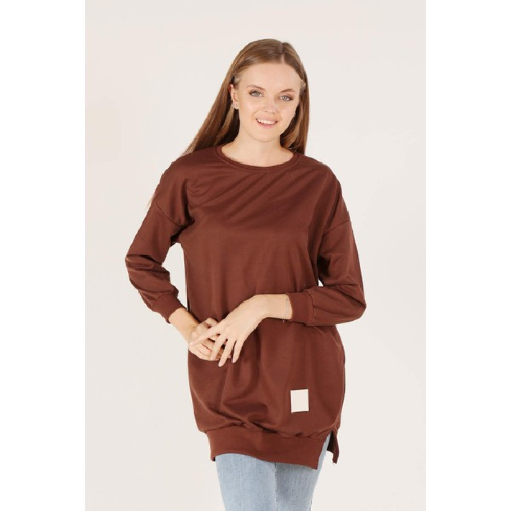 Rays 1418 Arma Detaylı Sweat Acı Kahve Bayan Sweatshirt Fiyatı