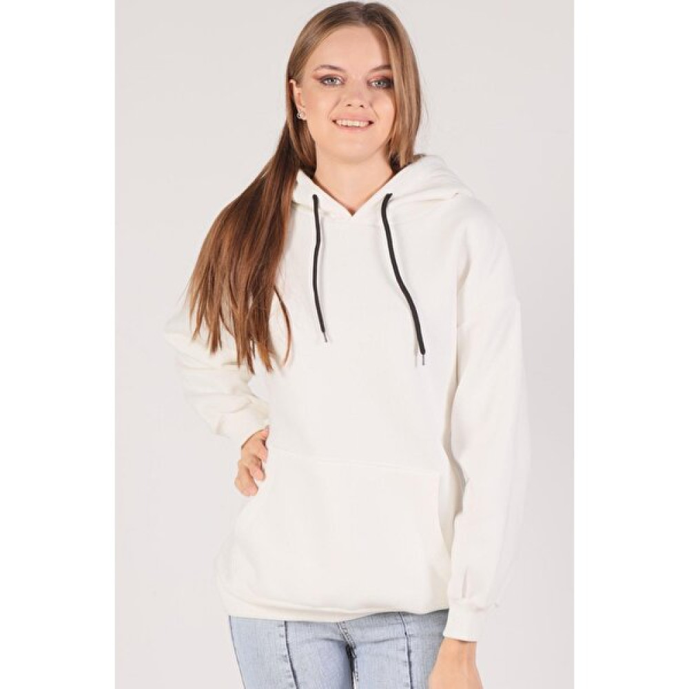 Rays 8135M Oversize Bağcıklı Sweat Ekru Bayan Sweatshirt Fiyatı