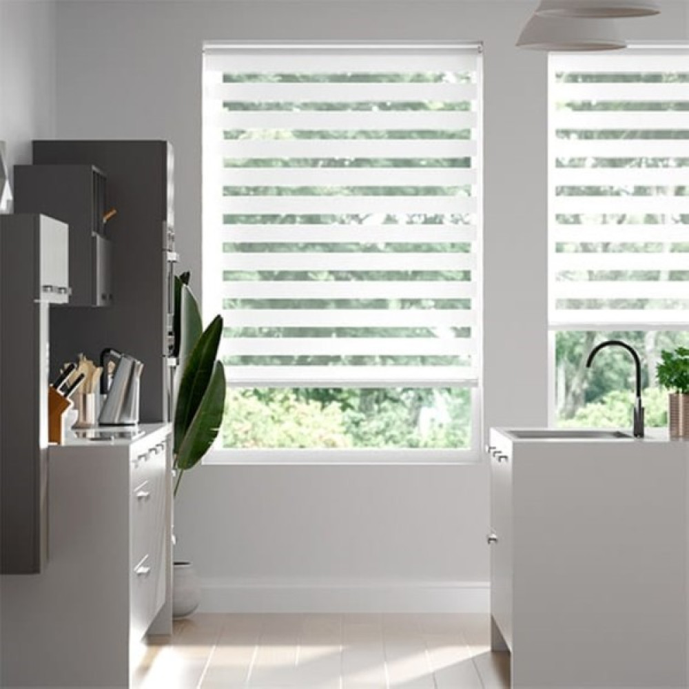Rb Karesi Zebra Perde Karartma Perde Blackout Perde Ofis Perdesi Beyaz - 60 x 160 cm Perde Fiyatı