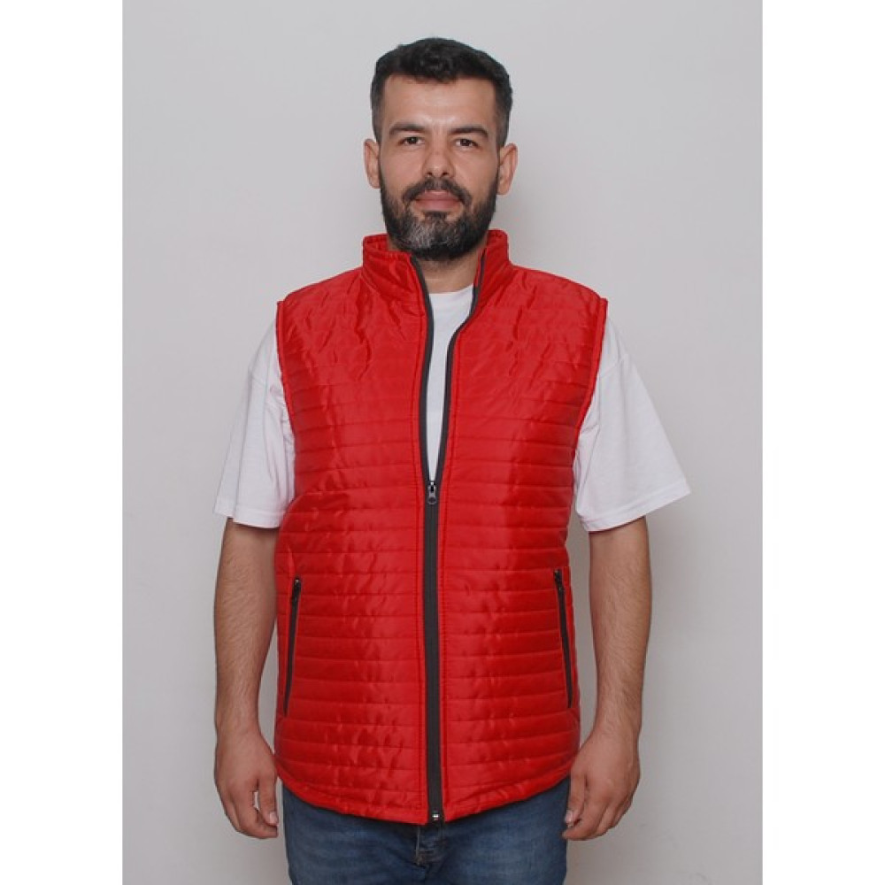 R&B Tasarım Çizgili Desenli Slimfit Kapitone Şişme Yelek Erkek Yelek Fiyatı