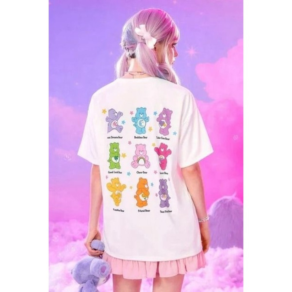 RBG Store Beyaz Unisex Sırt Baskılı Care Bears T-Shirt M Bayan T-shirt Fiyatı
