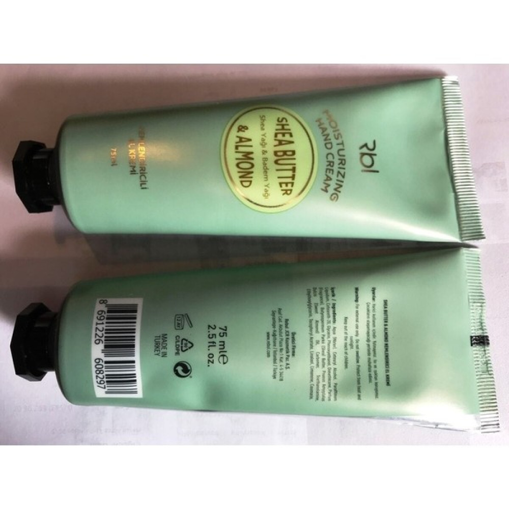 Rbl Shea Butter & Almond Shea Yağı ve Badem Yağlı Nemlendirici El Kremi 75 ml x 1 Adet El Bakımı Fiyatı