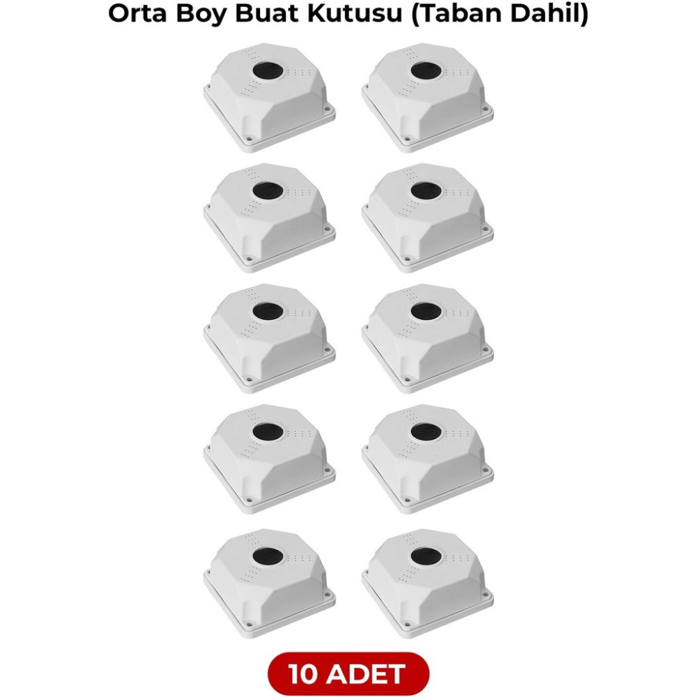 RBOX WX9 Beyaz, Kamera Montaj, Orta Boy, Buat, Taban Dahil 10lu Paket - Beyaz Router Fiyatı