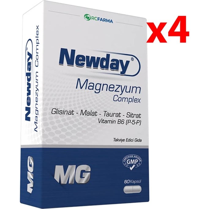 RCFARMA Newday Magnezyum Complex 60 Kapsül 4 Adet Diğer Fiyatı
