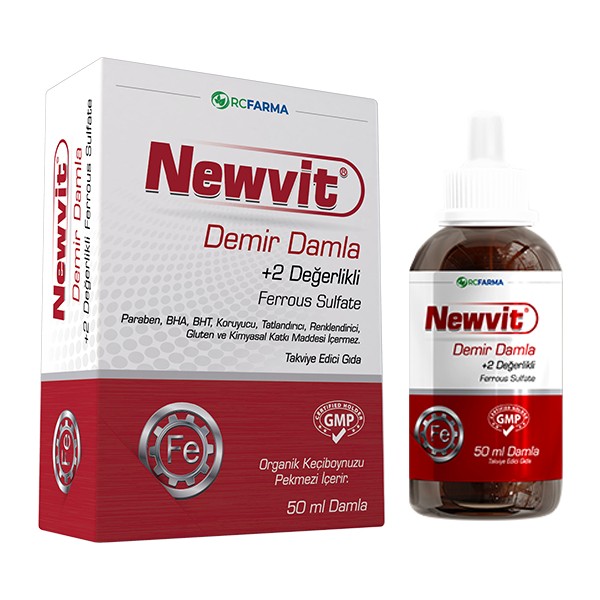 RCFARMA Newvit Demir +2 Degerlikli Damla 50 ml - Aromasız Diğer Fiyatı