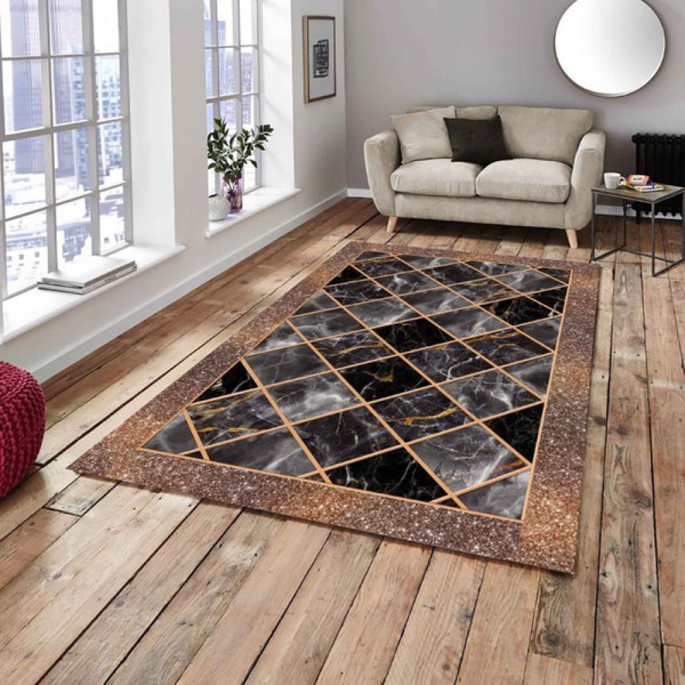 RD Ekoavm Ideal Kadife 4 M2 ve 6 M2 Seçenekli Lastikli Halı Örtüsü 303 - Açık Kahverengi - Koyu Kahverengi - 200 x 300 cm Salon & Oturma Odası Tekstili Fiyatı