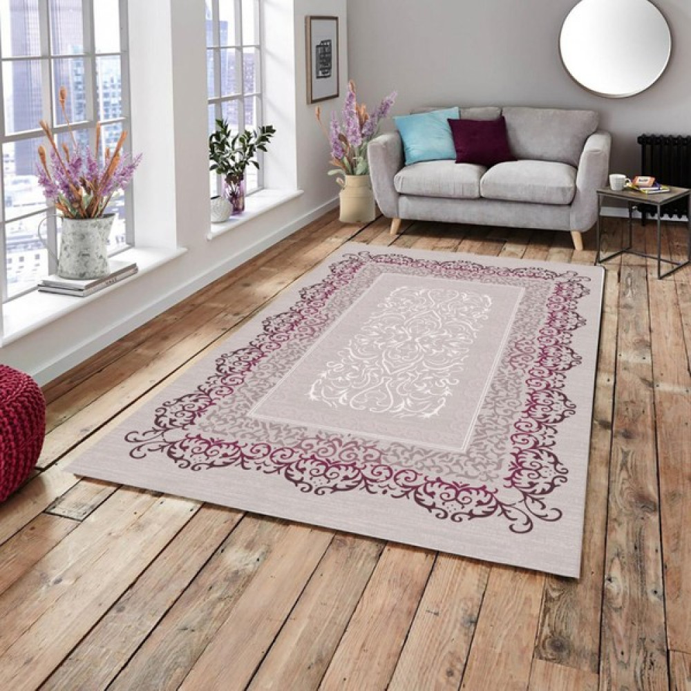 RD Ekoavm İdeal Kadife Lastikli Halı Örtüsü 123 - Bordo - 160 x 230 cm Salon & Oturma Odası Tekstili Fiyatı