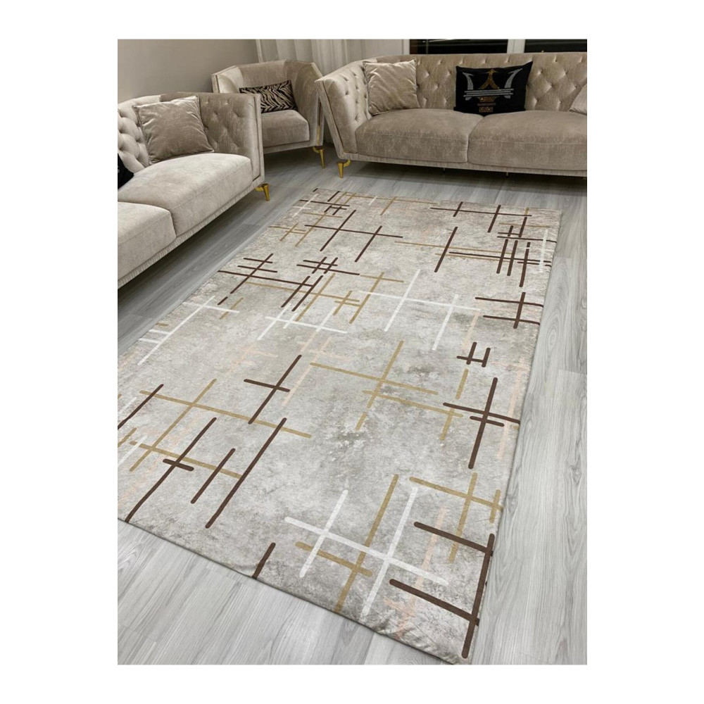 RD EKOAVM Kadife 4 M2 Ve 6 M2 Seçenekli Lastikli Halı Örtüsü Ort351-empera 160 x 230 Beden Salon & Oturma Odası Tekstili Fiyatı