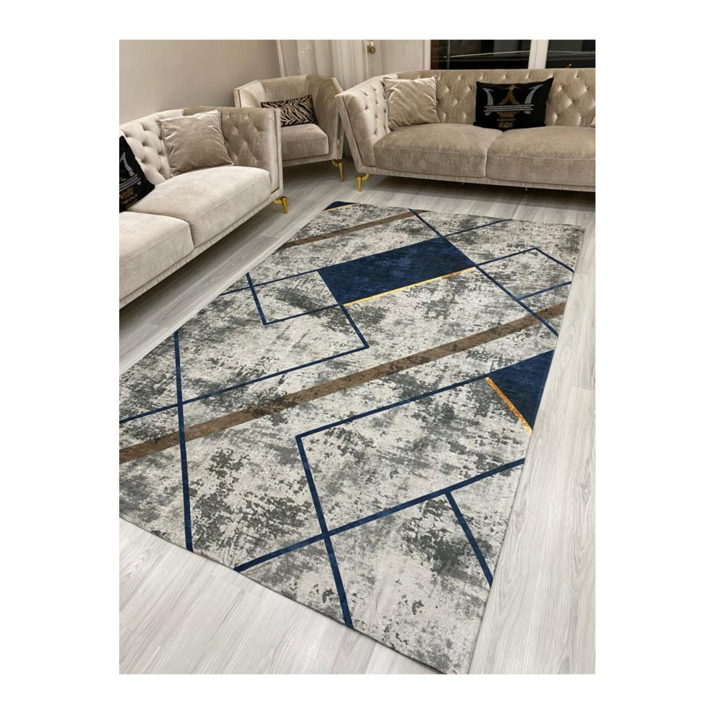 RD EKOAVM Kadife 4 M2 Ve 6 M2 Seçenekli Lastikli Halı Örtüsü Ort366-prizma 200 x 300 Beden Salon & Oturma Odası Tekstili Fiyatı