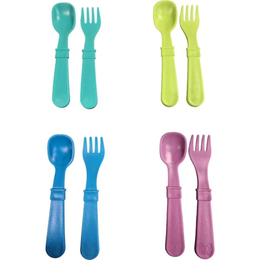 Re-Play Çatal & Kaşık Seti Utensil Blue - Mavi Mama Seti Fiyatı