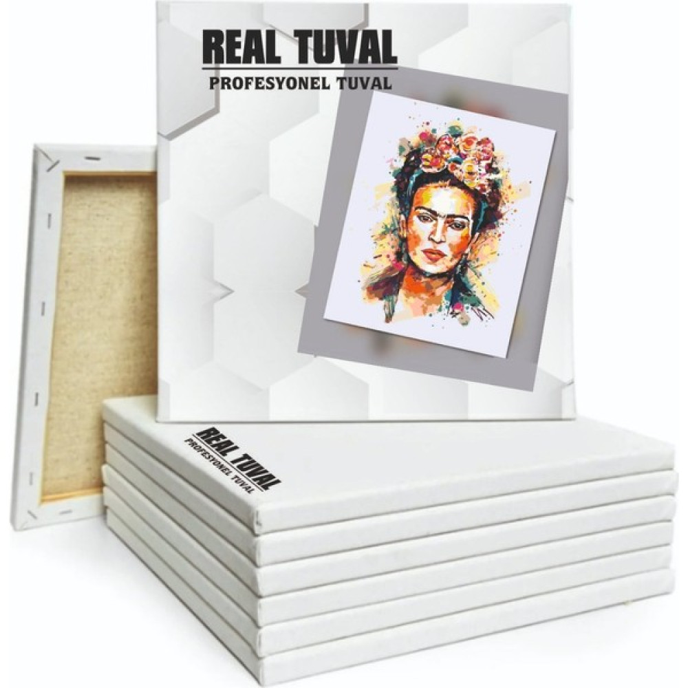 Real 20x20 cm Tuval Arkadan Zımbalı Pamuk 3 Kat Astarlı Tuval Fiyatı