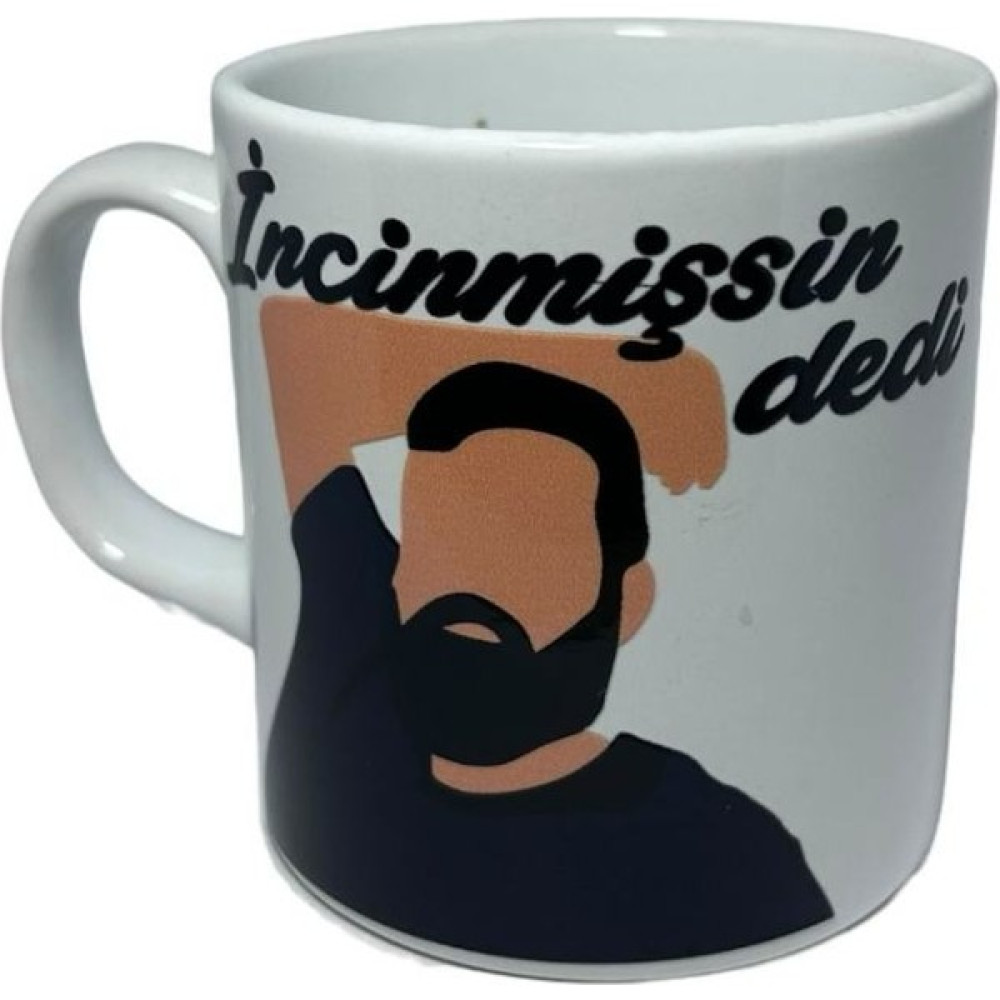 Real Dreams Collection Incinmişsin Dedi Kabartma Baskılı Kupa Bardak,hediye,kahve Bardağı, - Beyaz - 300 ml Fincan / Bardak / Kahve Takımı Fiyatı