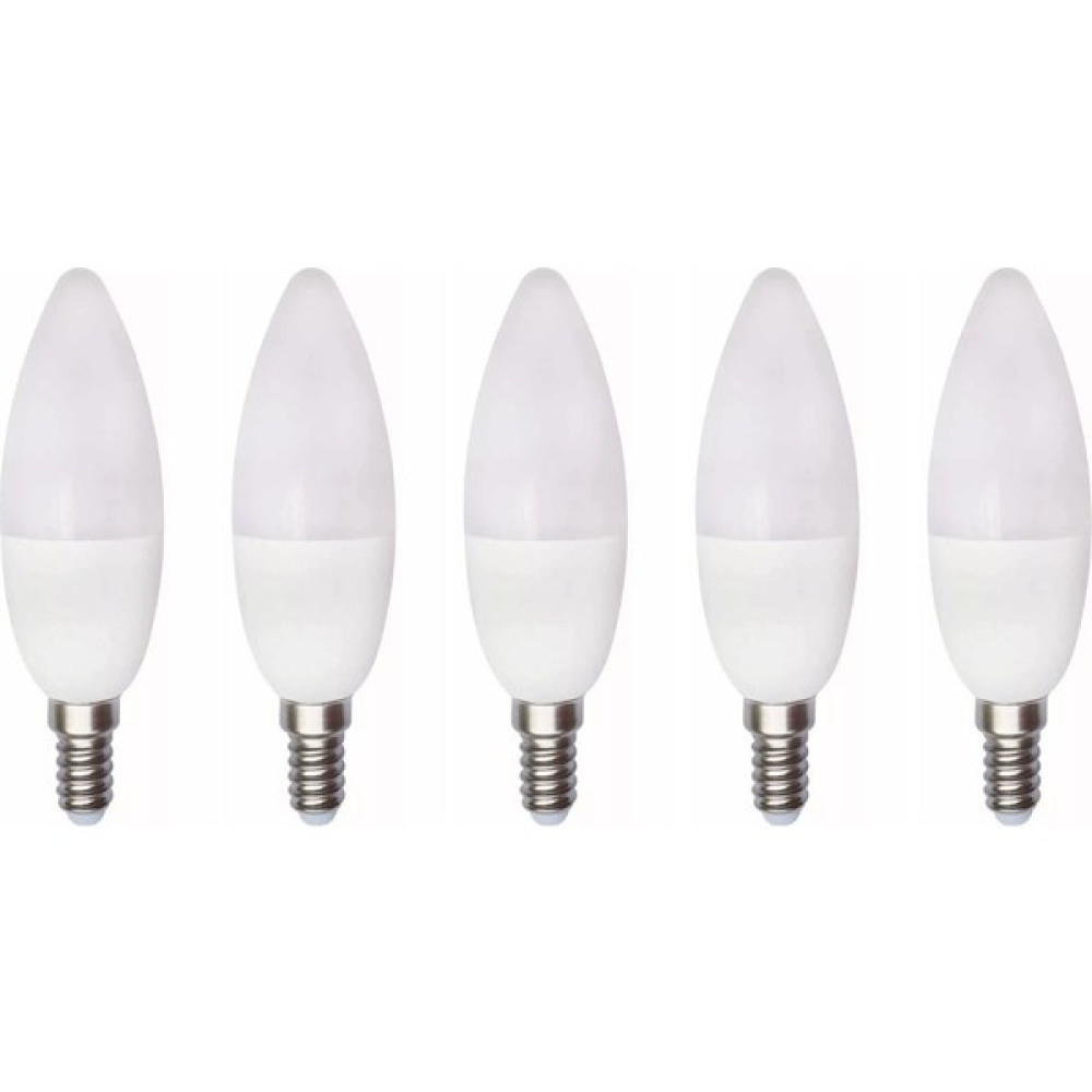 Real LED Avize Ampulü 5'li 7W LED Mum Ampül E-14 Ince Uçlu Beyaz Işık Led Aydınlatmalar Fiyatı