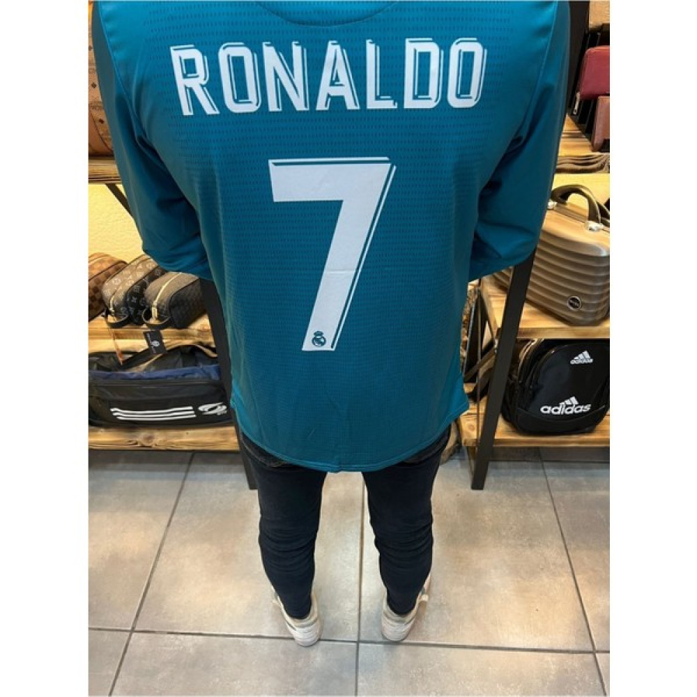 Real Madrid Cristiano Ronaldo 2017 / 2018 Deplasman Forması Ronaldo Mavi T-Shirt & Sweatshirt (Outdoor) Fiyatı