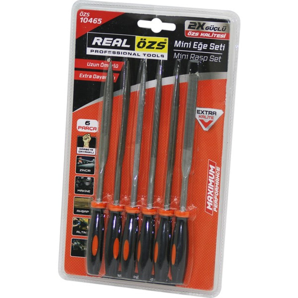 Real Özs 6 Parça Mini File Eğe Seti (4767) - FEİ8370-3077 Oto Boyaları Fiyatı