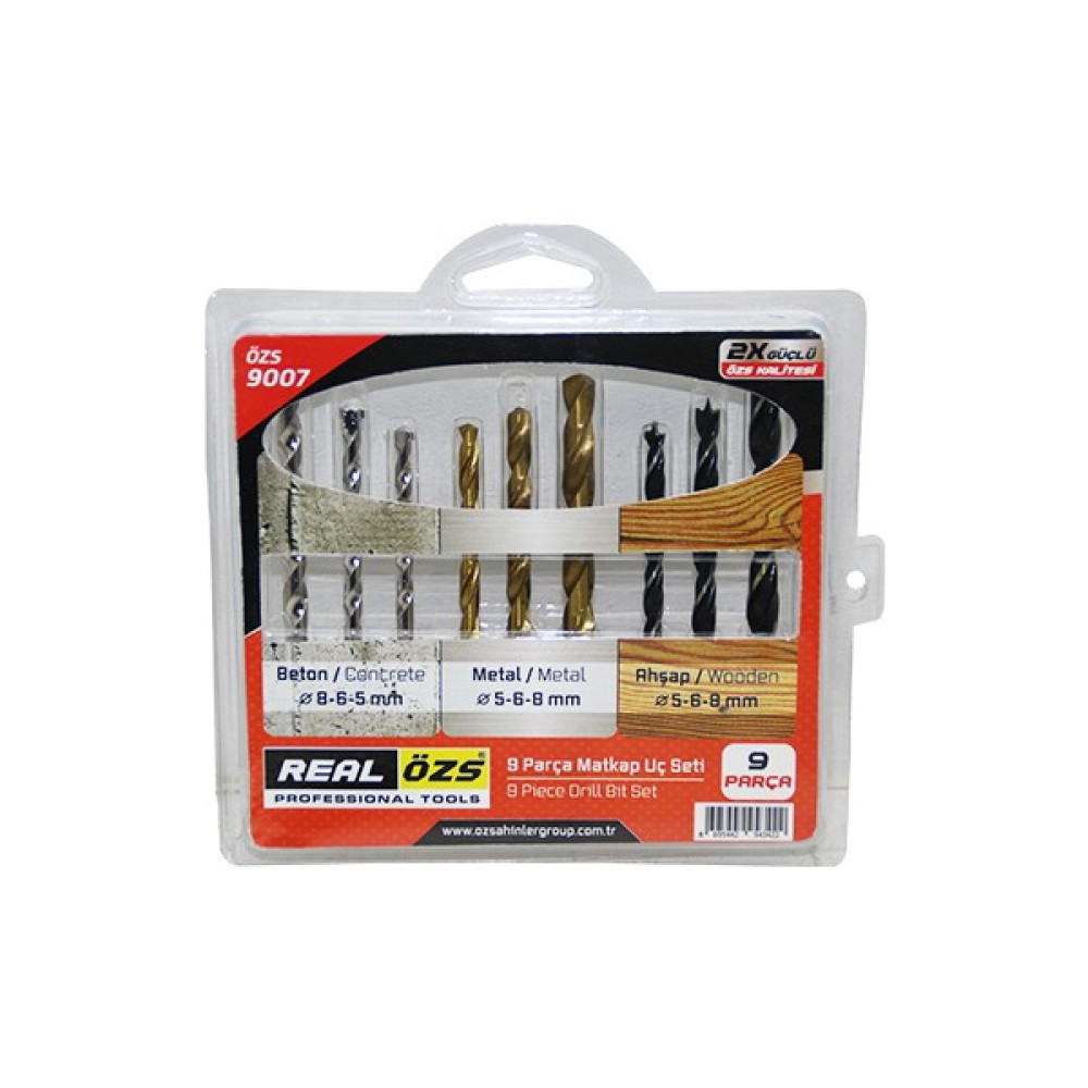 Real Özs 9 Parça Matkap Ucu Seti Beton - Metal - Ahşap - 5-6-8 mm (4767) Oto Boyaları Fiyatı