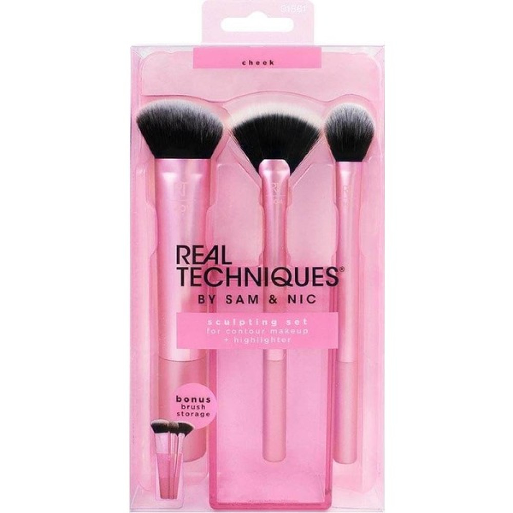Real Techniques Sculpting Set Ten Makyajı Fırça Seti ve Organizer Fırça Kutusu Makyaj Fırça ve Aksesuarları Fiyatı