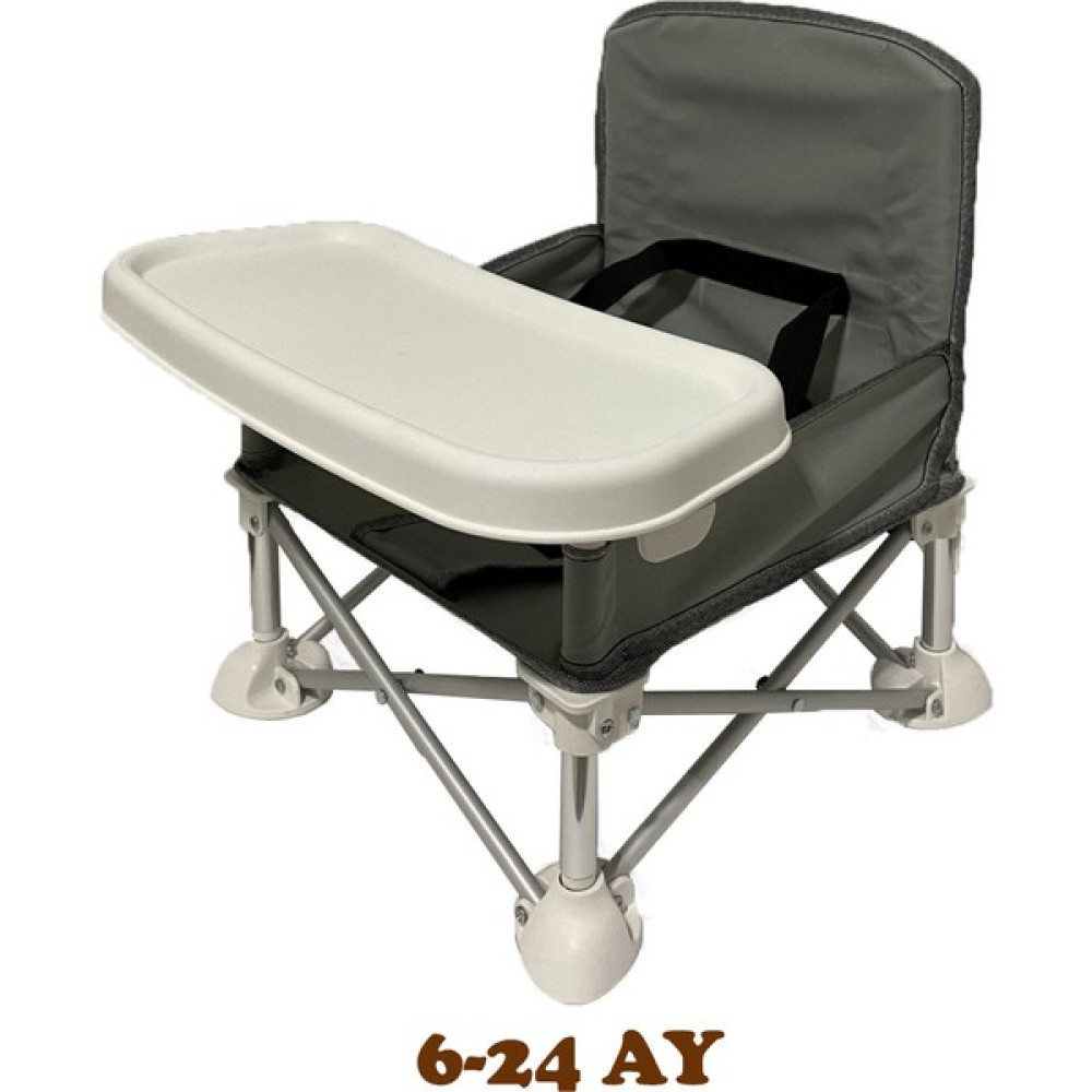 REALBABY Portatif Katlanabilir Taşınabilir Mama Sandalyesi - Gri Portatif Mama Sandalyesi Fiyatı