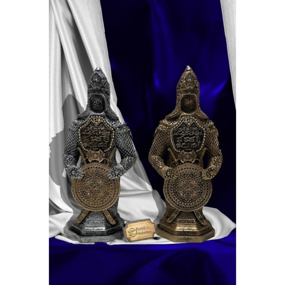 Realistic of Art Museum Hediyelik Osmanlı Askeri Zırhı Biblosu Cevşenli Islami Dekorasyon Polyester Heykel Biblo 2 Adet Biblo Fiyatı